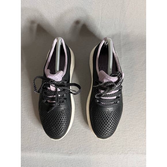 Crocs LiteRide Sneakers Women’s Size 10 Black with lilac detail. Polka dot laces - Picture 5 of 9